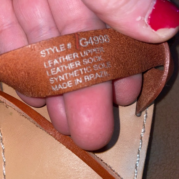 Madewell The Boardwalk Ankle-Tie Sandal Chestnut Brown Leather G4998 Ladies 7.5 - Picture 8 of 9